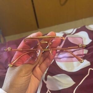 Versace Square Shaped Pink Sunglasses